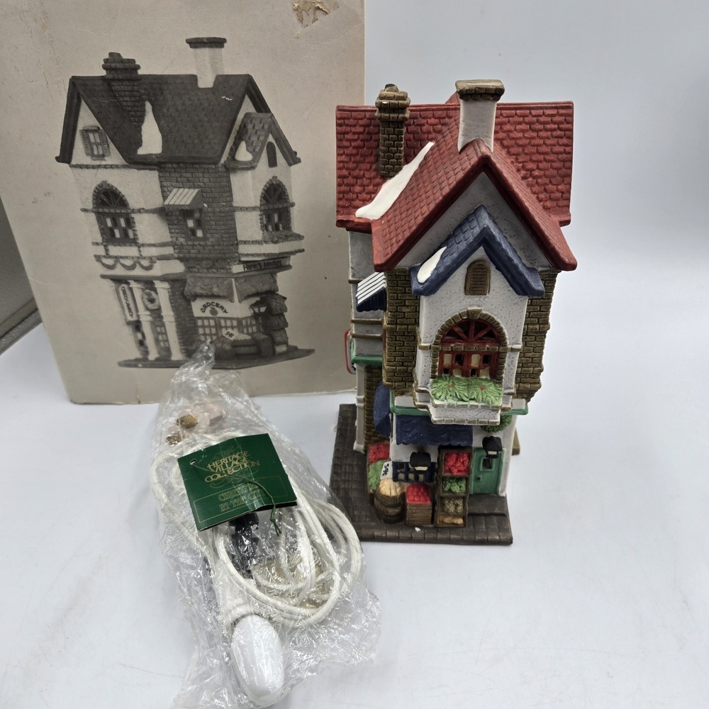 Dept 56 CORNER GROCER Hank's Market 5970-6 Christmas In The City Heritage Villag